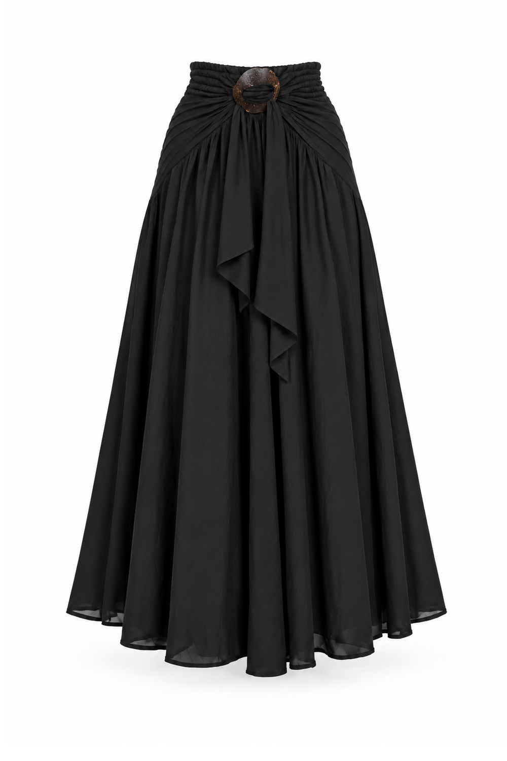 Coco Rayon Halter Dress and Skirt - Black - ghost mannequin, normalized primary image