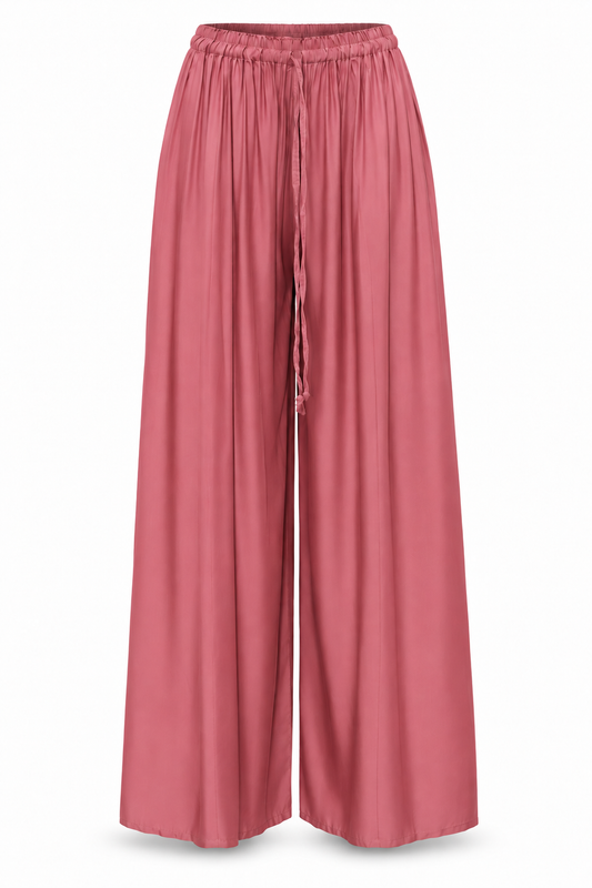 Dusty Pink Pleated Palazzo – product view 1