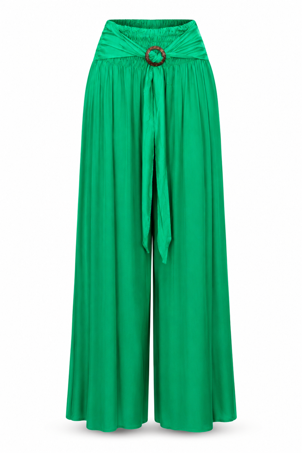 Emerald Green Belted Palazzo – product view 1
