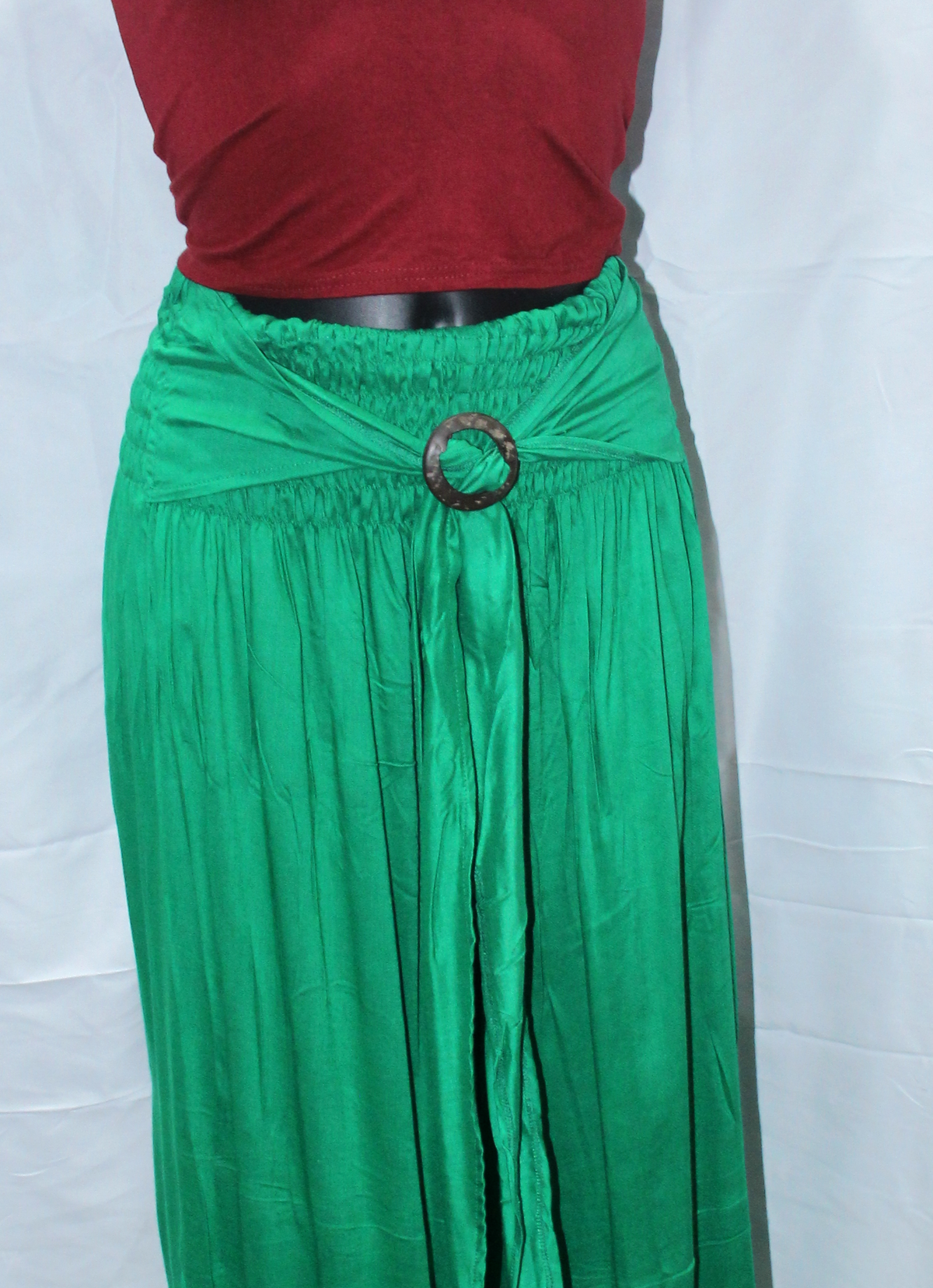 Emerald Green Belted Palazzo – product view 5