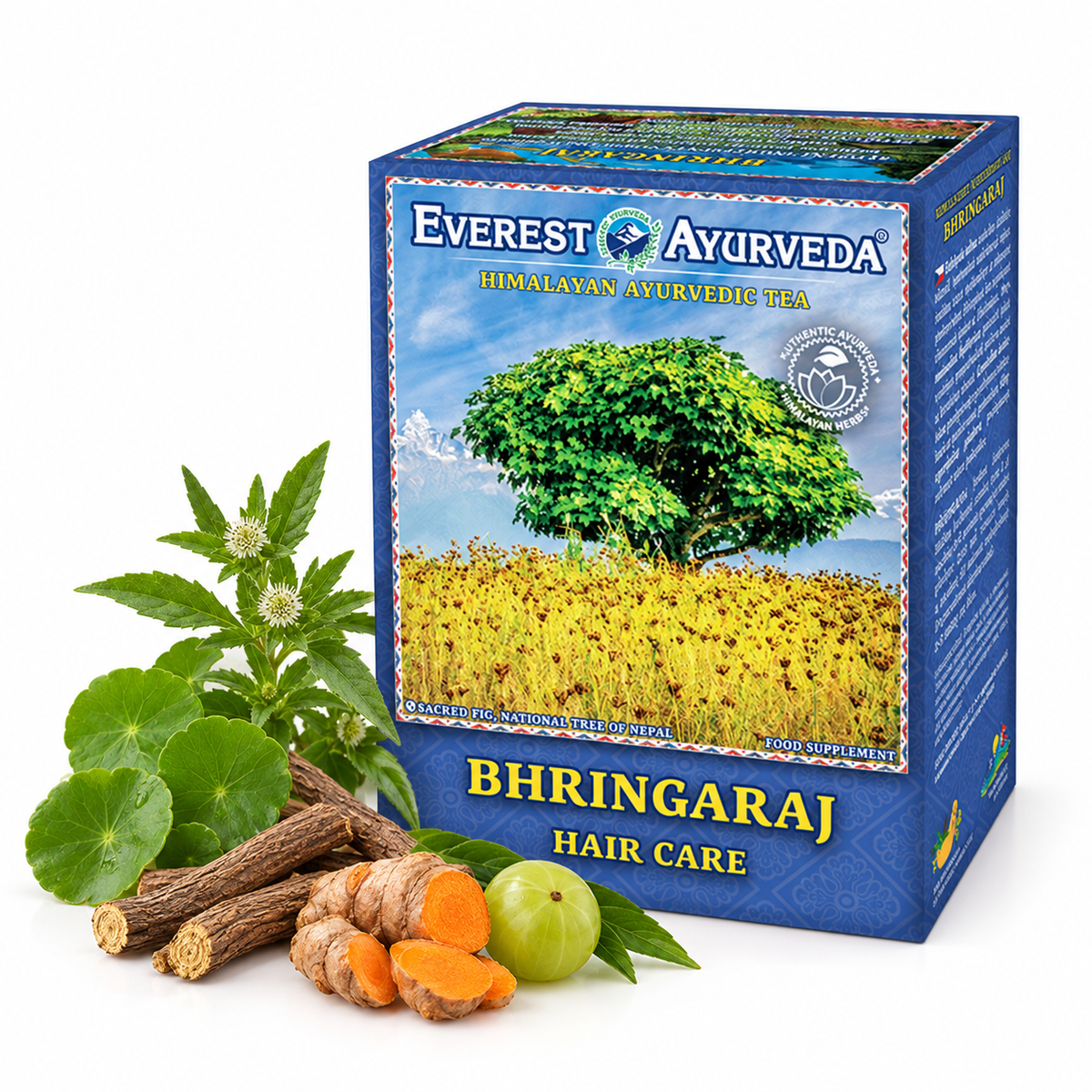 Bhringaraj Ayurvedic herbal tea with bhringaraj, gotu kola, liquorice, turmeric and amla