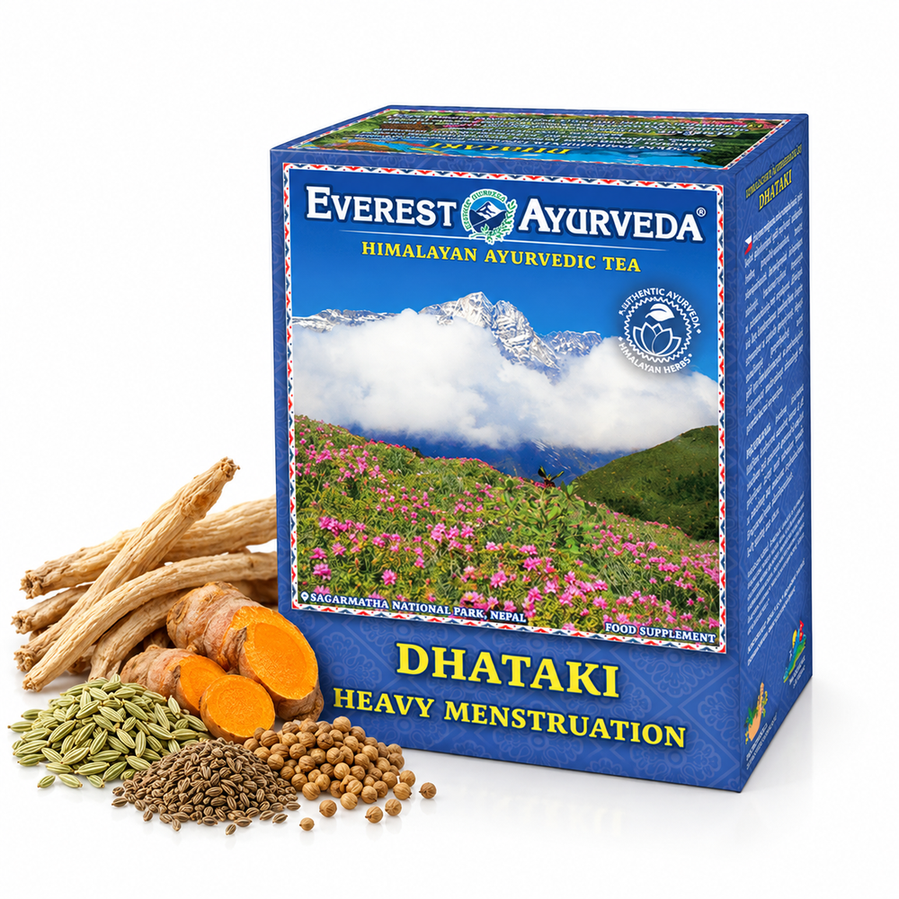 Dhataki Ayurvedic herbal tea with shatavari, fennel, celery seed, turmeric and coriander