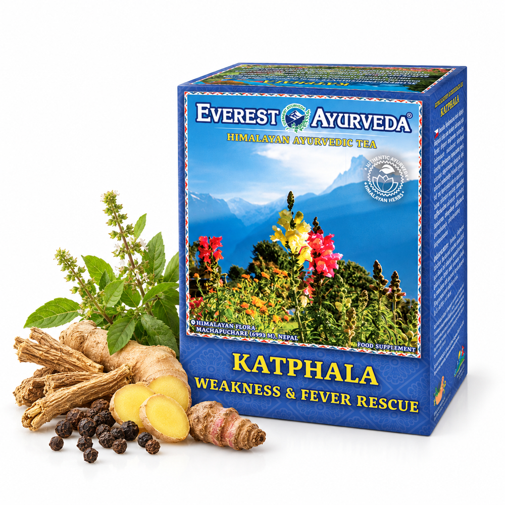 Katphala Ayurvedic herbal tea with elecampane, black pepper, tulsi, ginger and zedoary