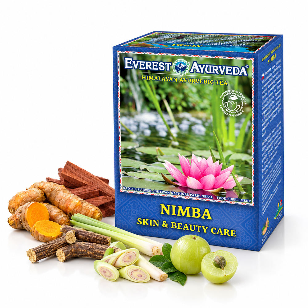 Nimba Ayurvedic herbal tea with turmeric, red sandalwood, liquorice, lemongrass and amla