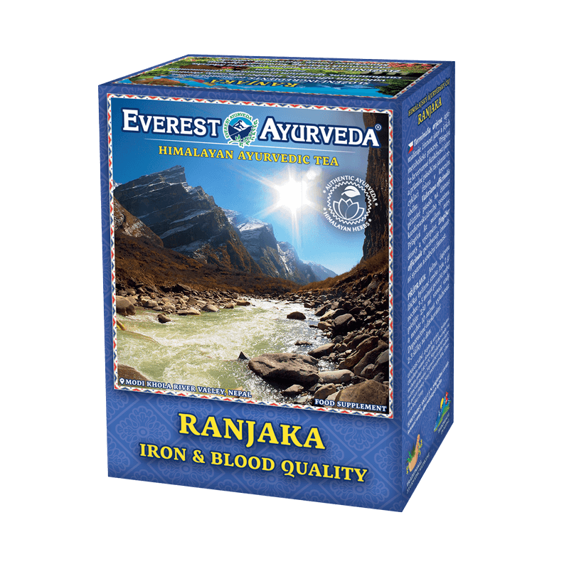 Ranjaka Ayurvedic Herbal Tea – Iron & Blood Quality – 100 g box