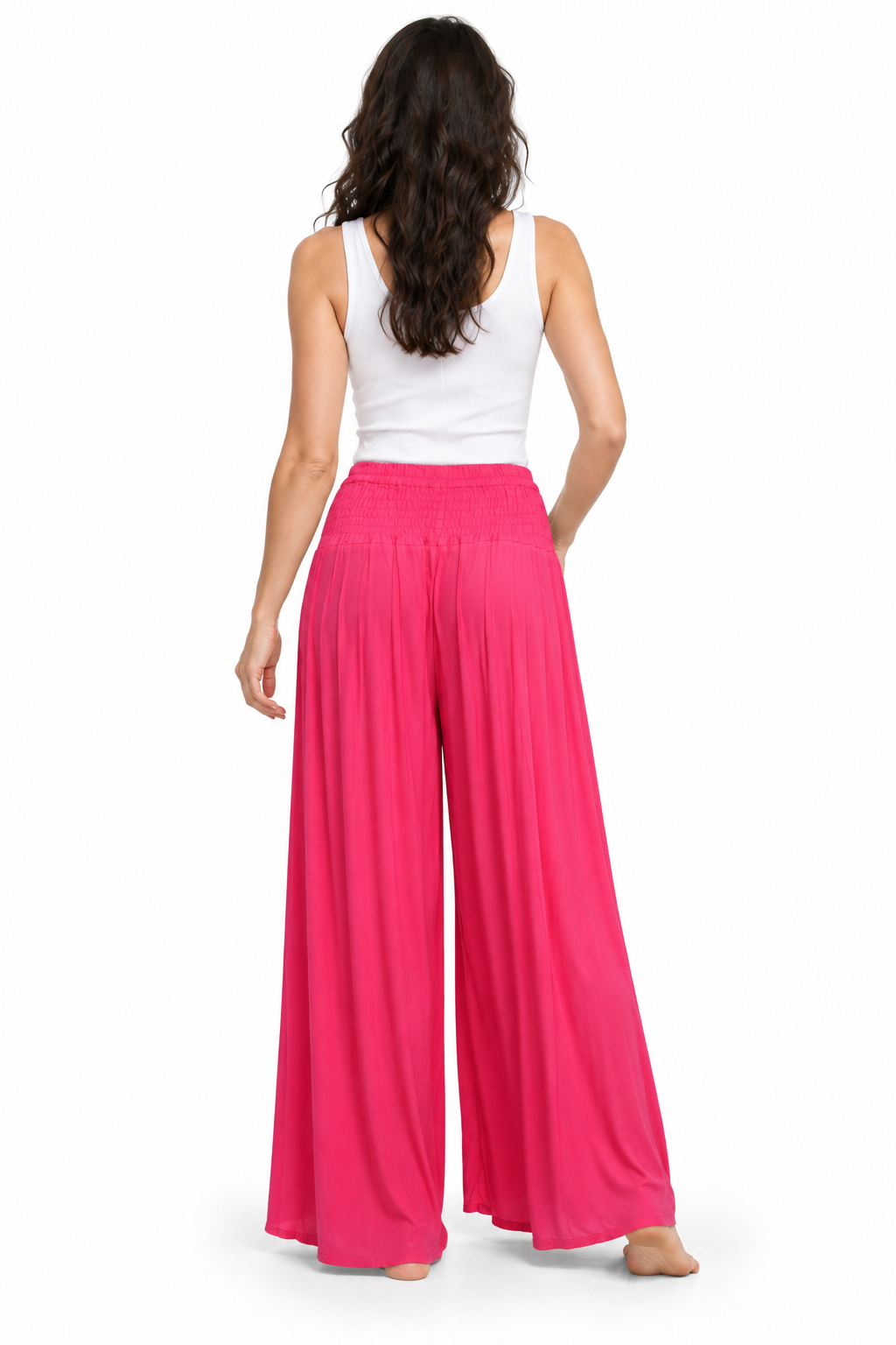 Fuchsia Pleated Palazzo – product view 4