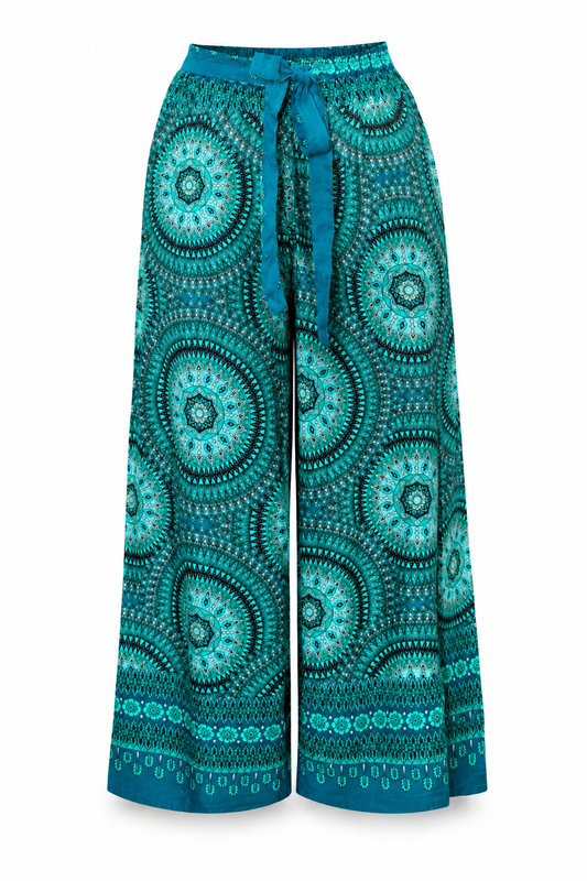 Green Circle Print Palazzo – product view 1