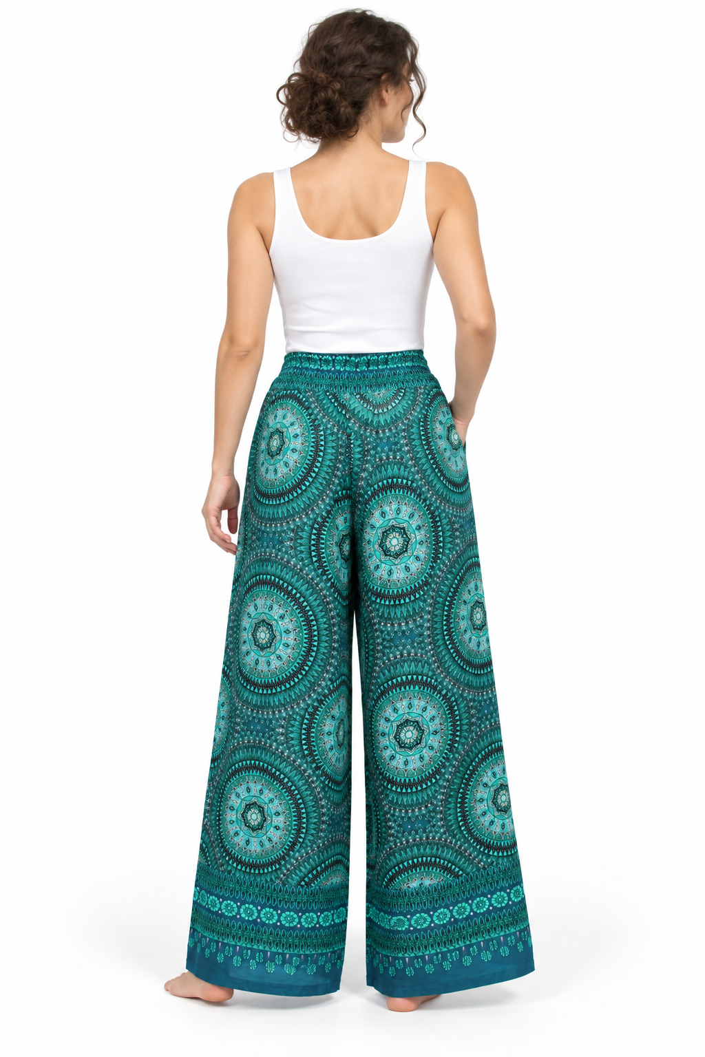 Green Circle Print Palazzo – product view 4