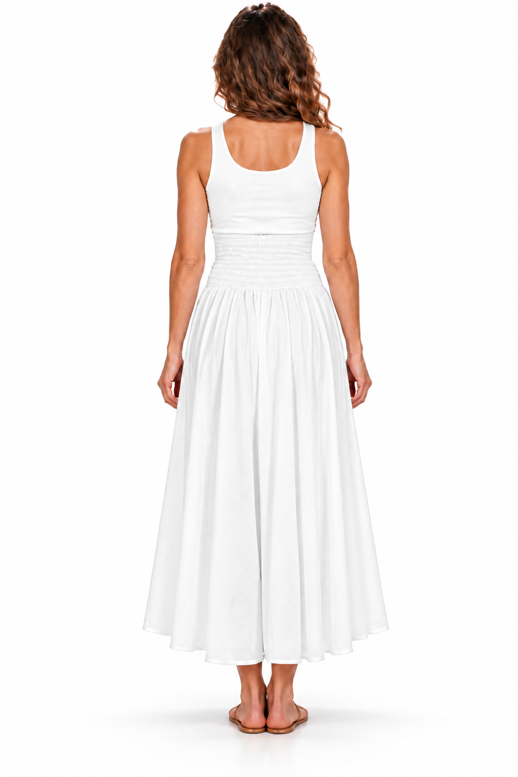 Coco Rayon Neckholder-Kleid und Rock - Weiß