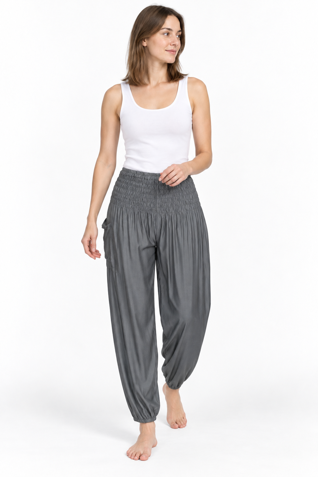 Grey Tapered Pants – product view 2