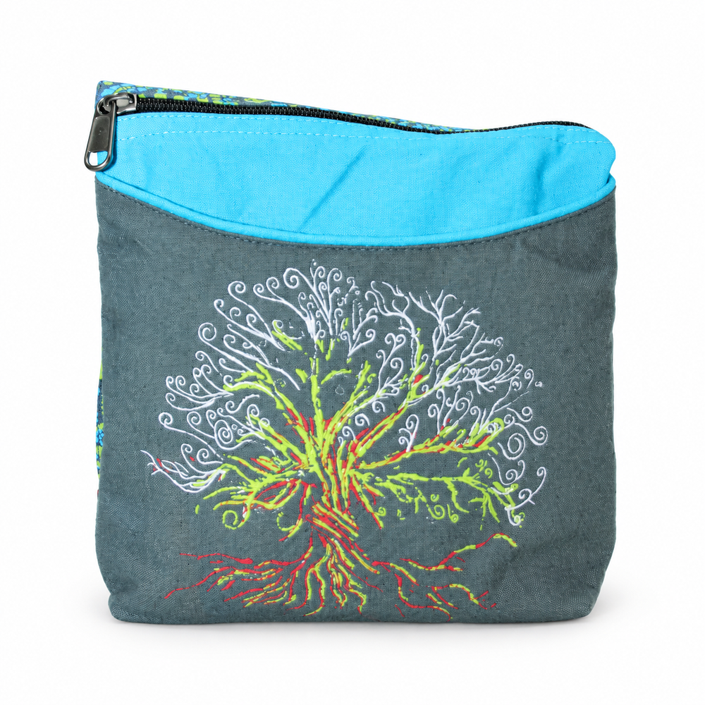 Grey Turquoise Tree of Life Crossbody Bag – view 1
