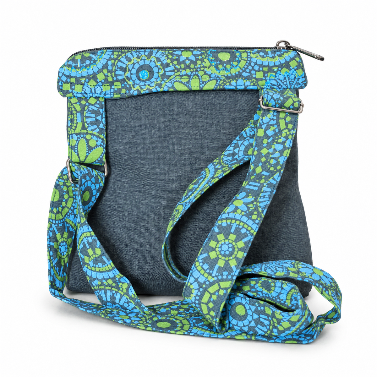 Grey Turquoise Tree of Life Crossbody Bag – view 3