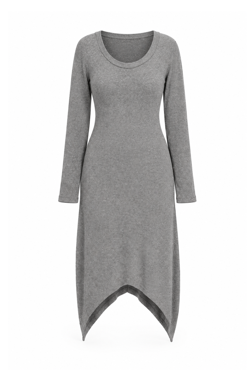 Indian Wool Long Dress with Cut Patterns - ghost mannequin, normalized primary image