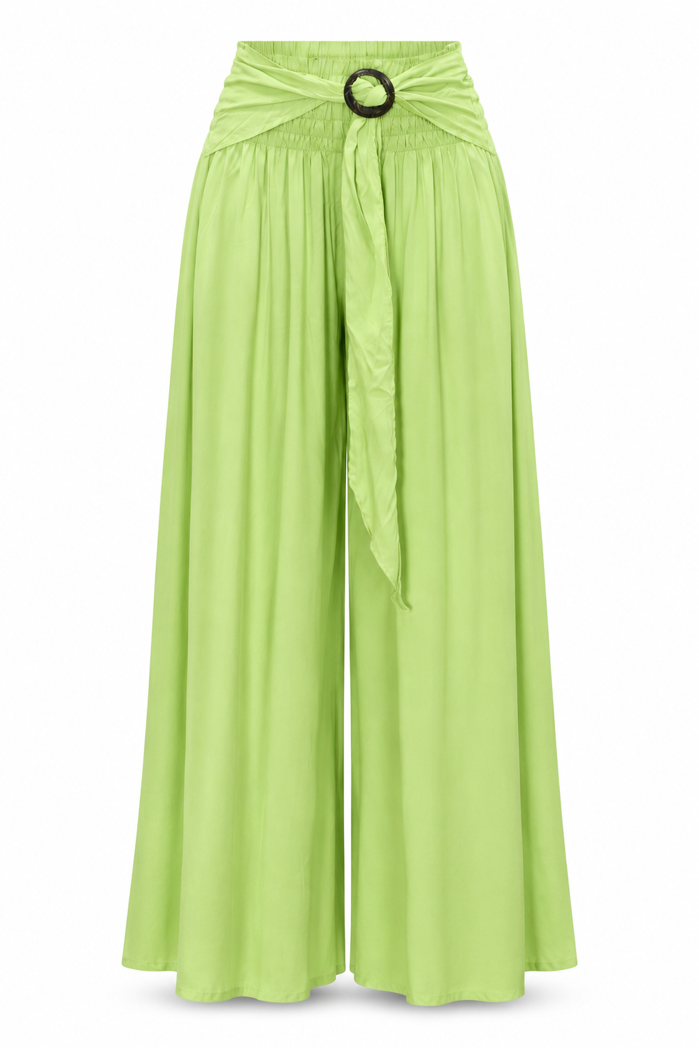 Lime Green Belted Palazzo – product view 1
