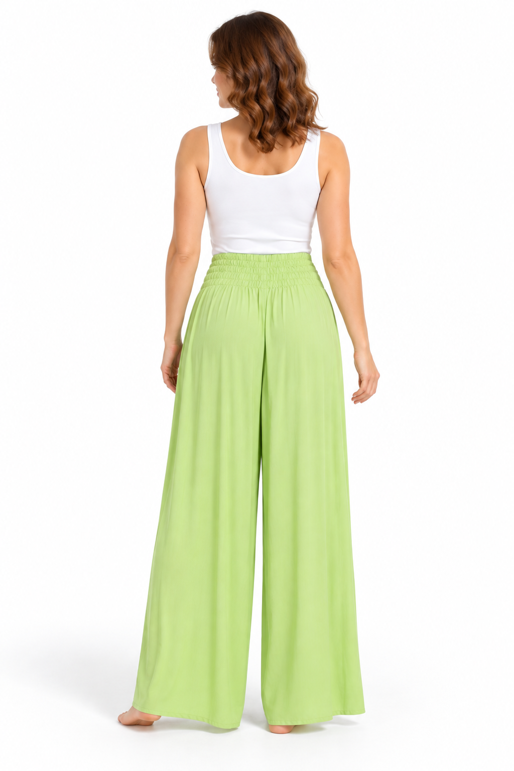 Lime Green Belted Palazzo – product view 4
