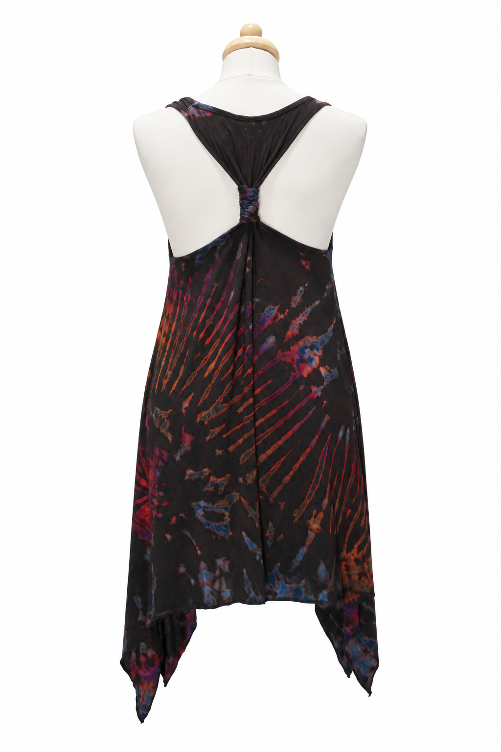 Long Dress - Black Red Abstract Pattern – catalogue view 4