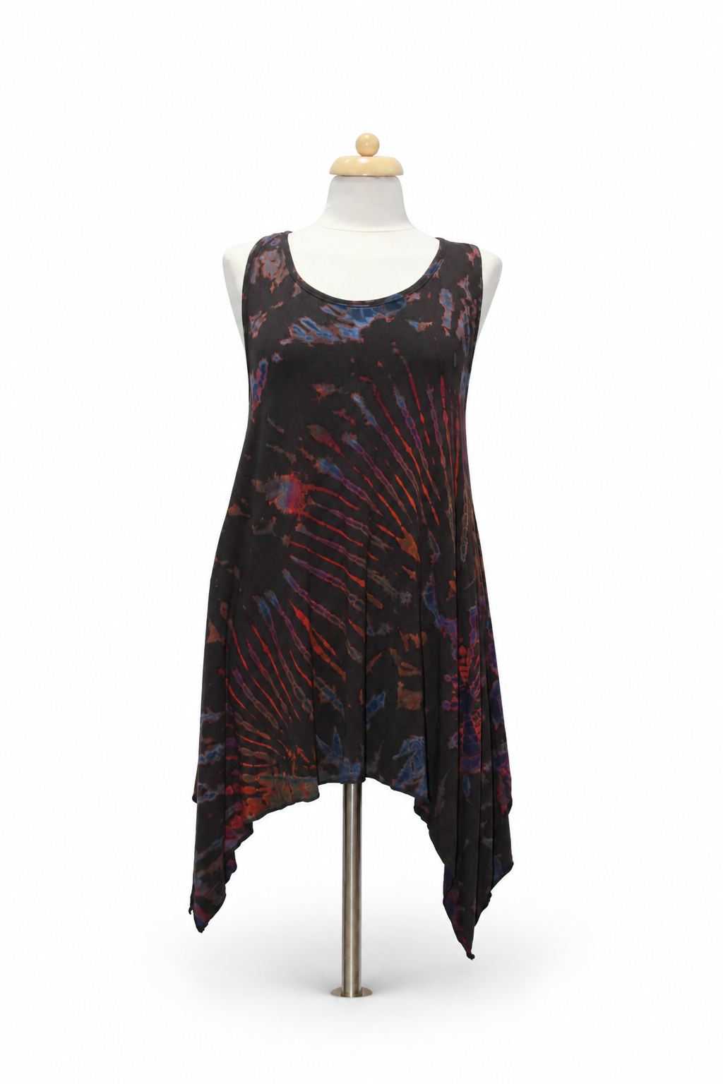 Long Dress - Black Red Abstract Pattern – catalogue view 5