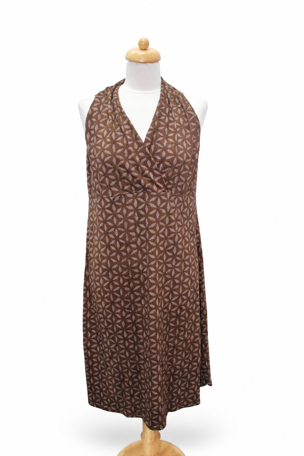 Long Dress - Brown Geometric Pattern – catalogue view 5
