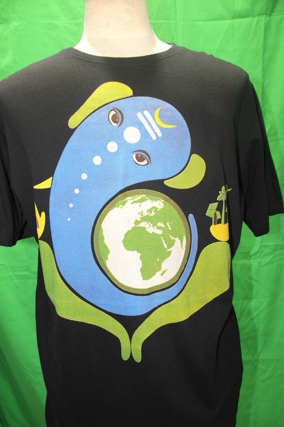 Ganesha on Earth - Black Print — garment detail