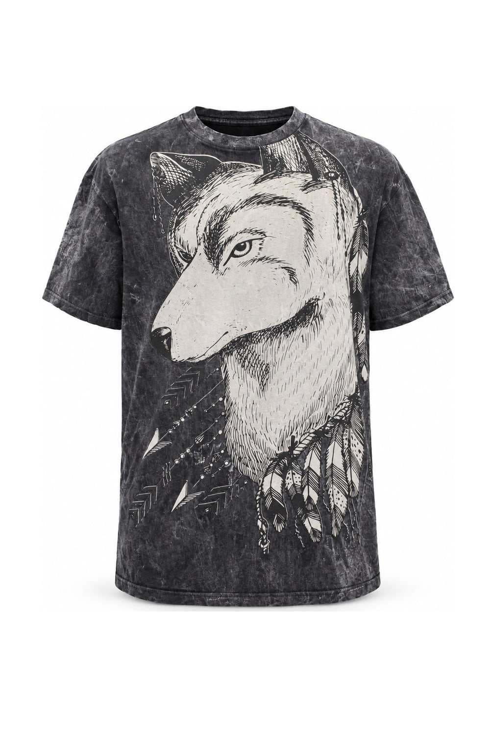 Tribal Wolf — ghost mannequin front view