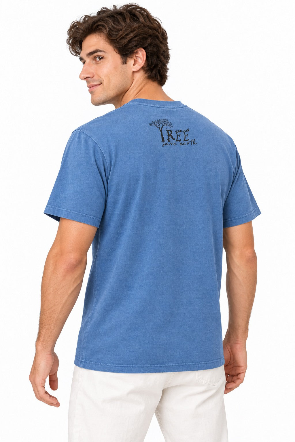 Green Bicycle — three-quarter back view