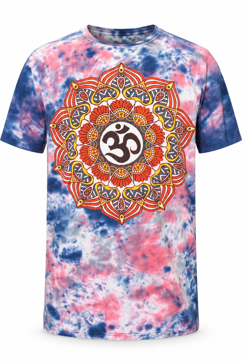 Om Mandala Tie Dye — ghost mannequin front view