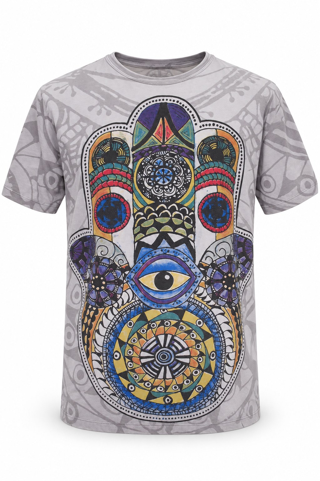 Eyes in Hamsa — ghost mannequin front view