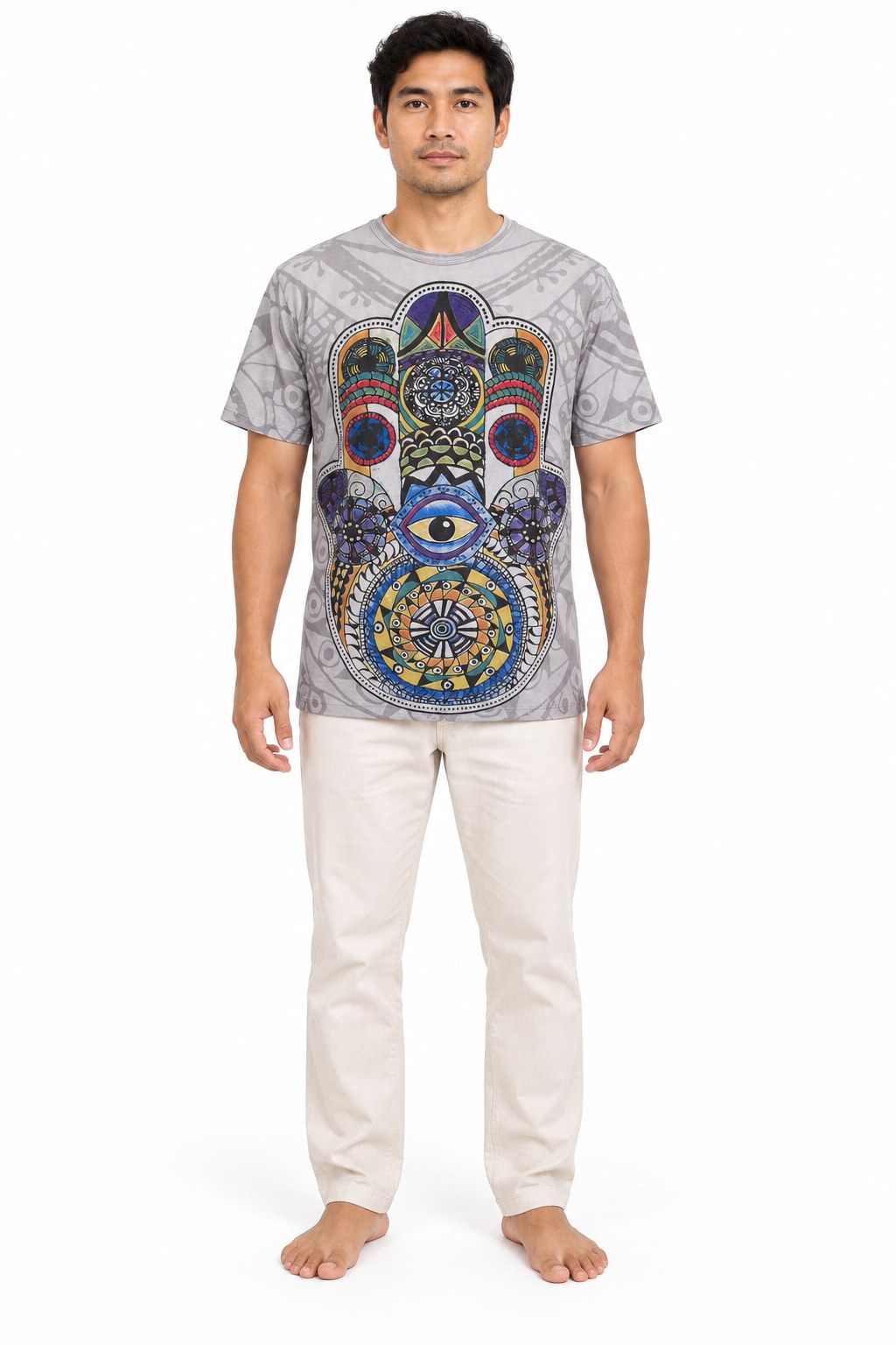 Eyes in Hamsa — model front view