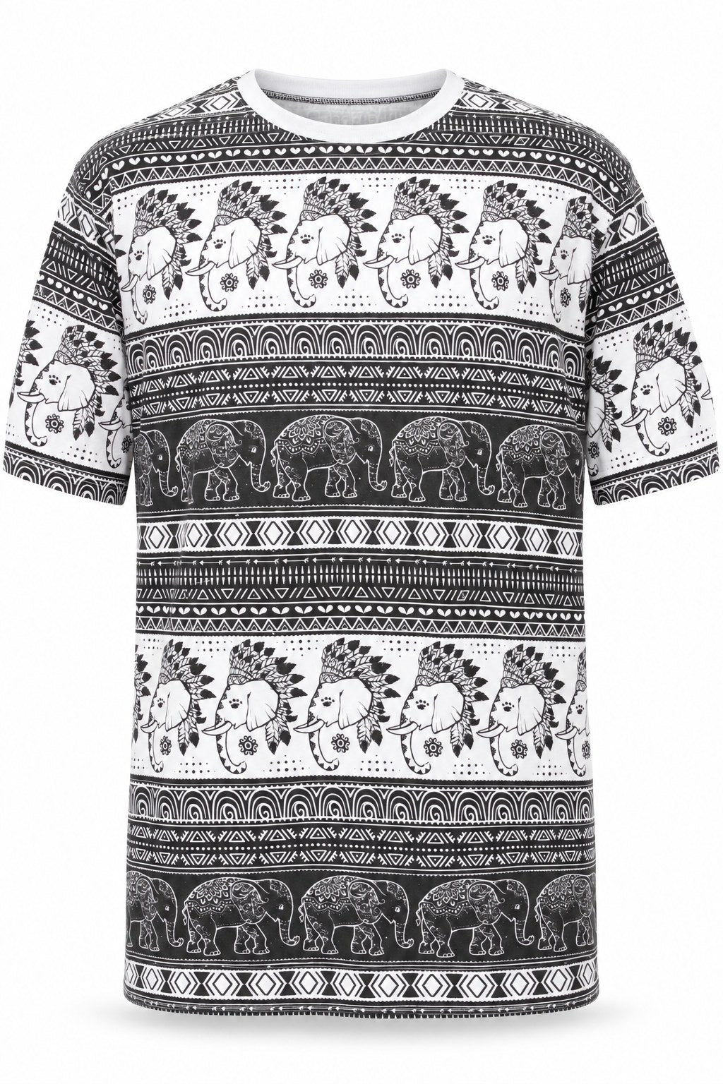 Tribal Elephants — ghost mannequin front view