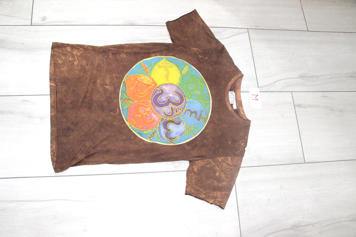 Seven Chakras Colorful Flowers — garment detail