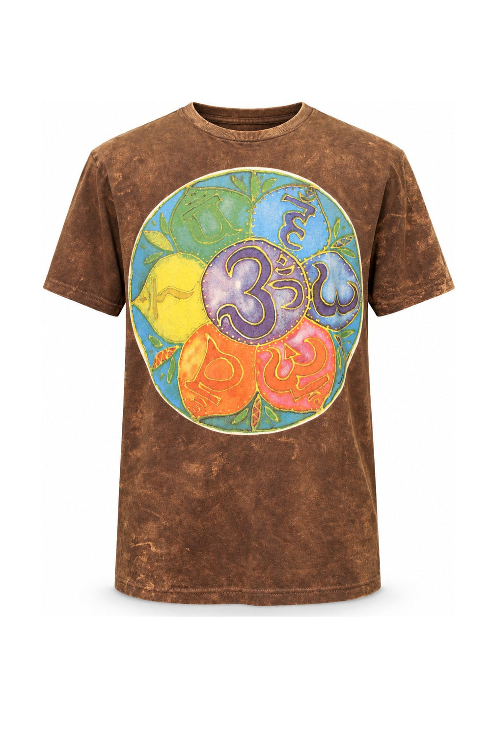 Seven Chakras Colorful Flowers — ghost mannequin front view