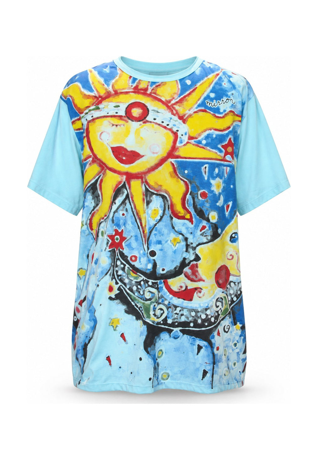 Happy Sun and Moon Tees from Thai — ghost mannequin front view