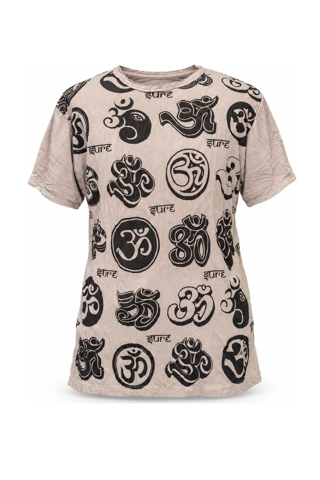 Multi Om Symbol in Brown — ghost mannequin front view