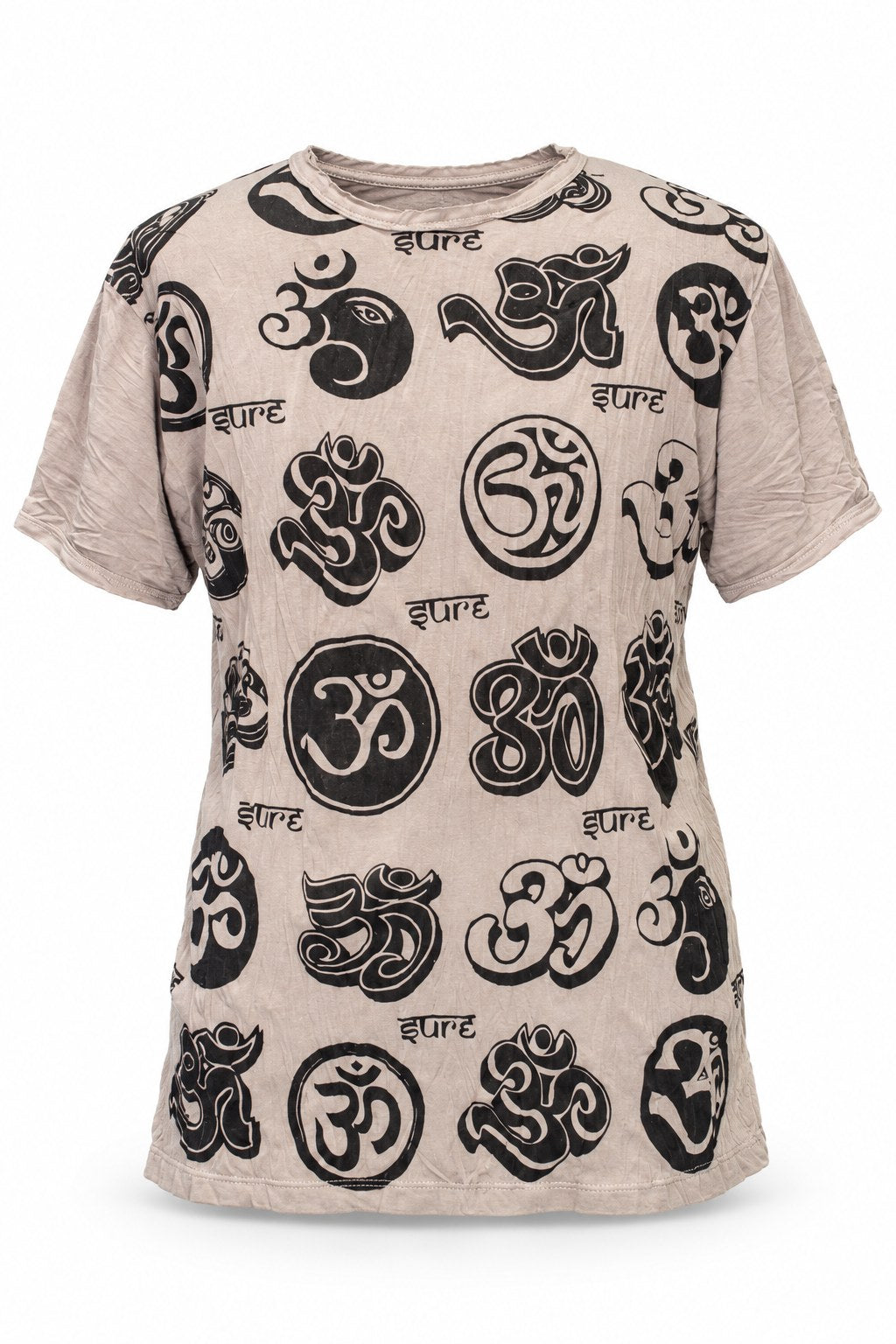 Multi Om Symbol in Brown — ghost mannequin front view