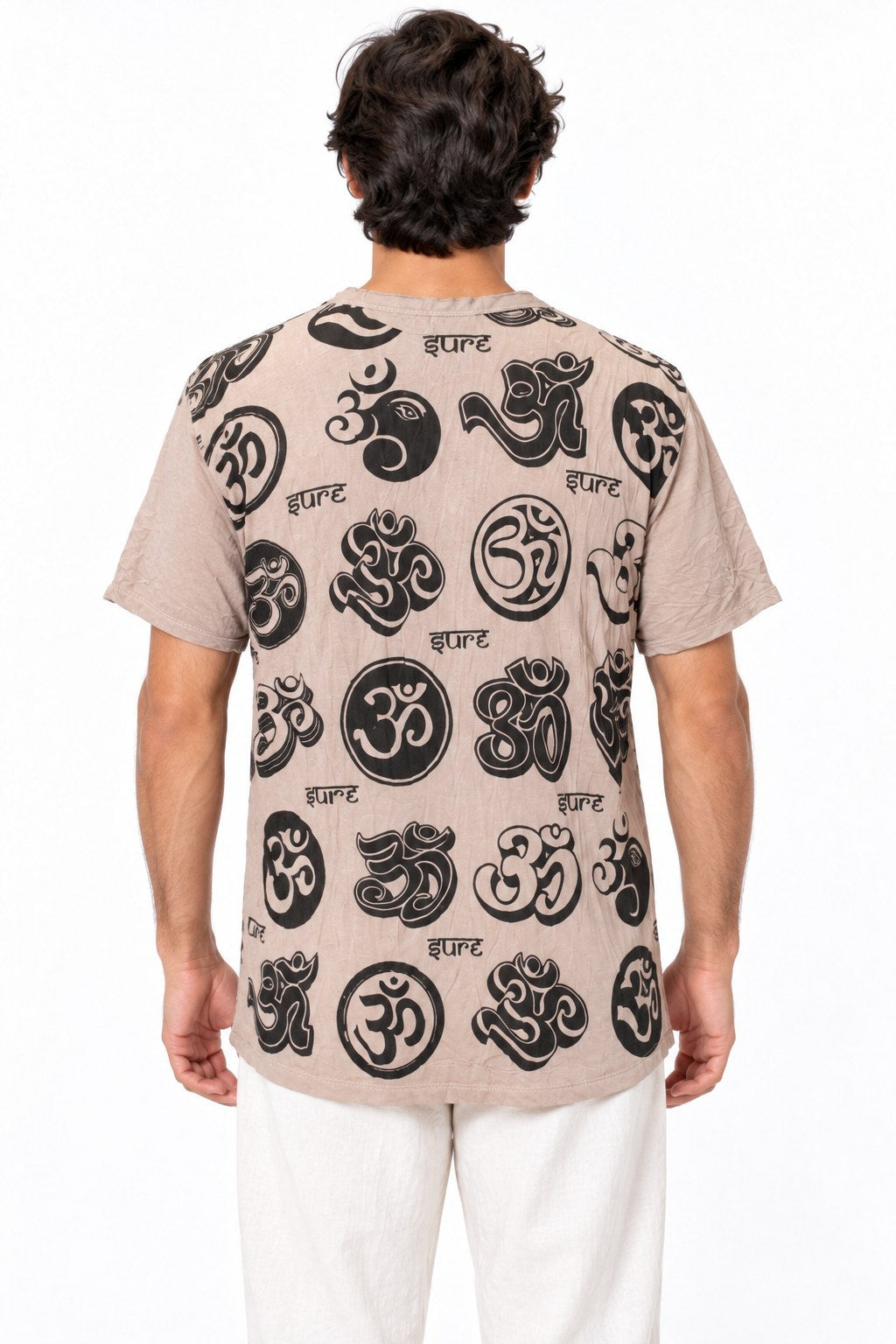 Multi Om Symbol in Brown — back view