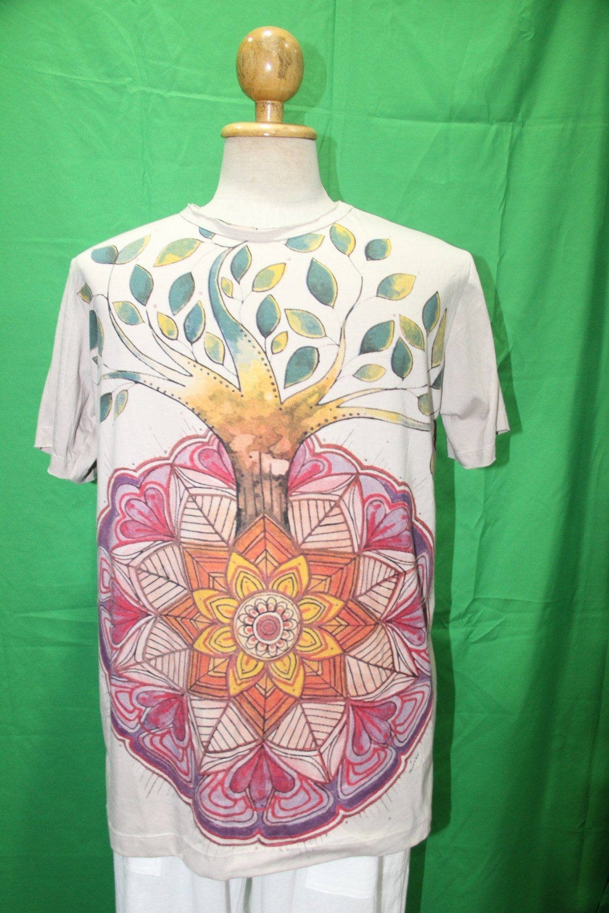 Khaki Color Mandala Tree from Thailand — original product view