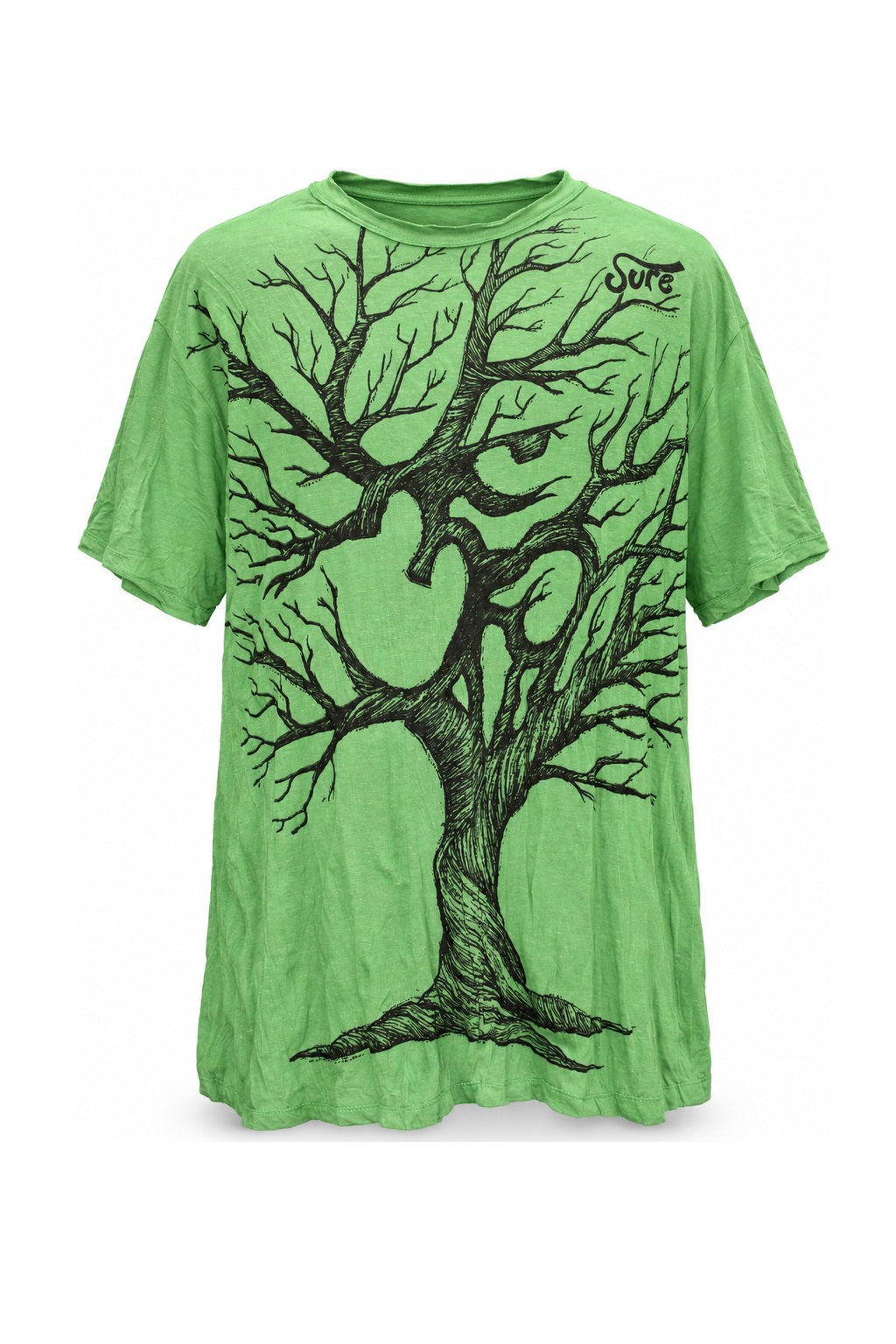 Om Tree in Green from Thailand — ghost mannequin front view