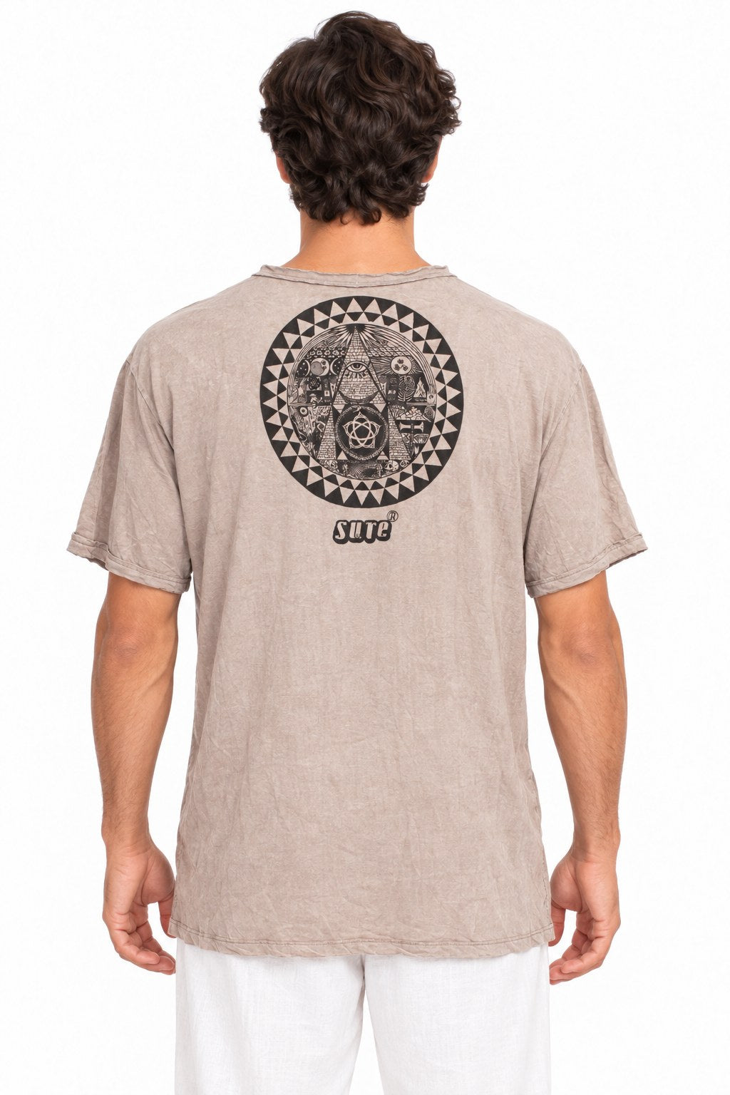 Vision Taupe Mandala in Brown — back view