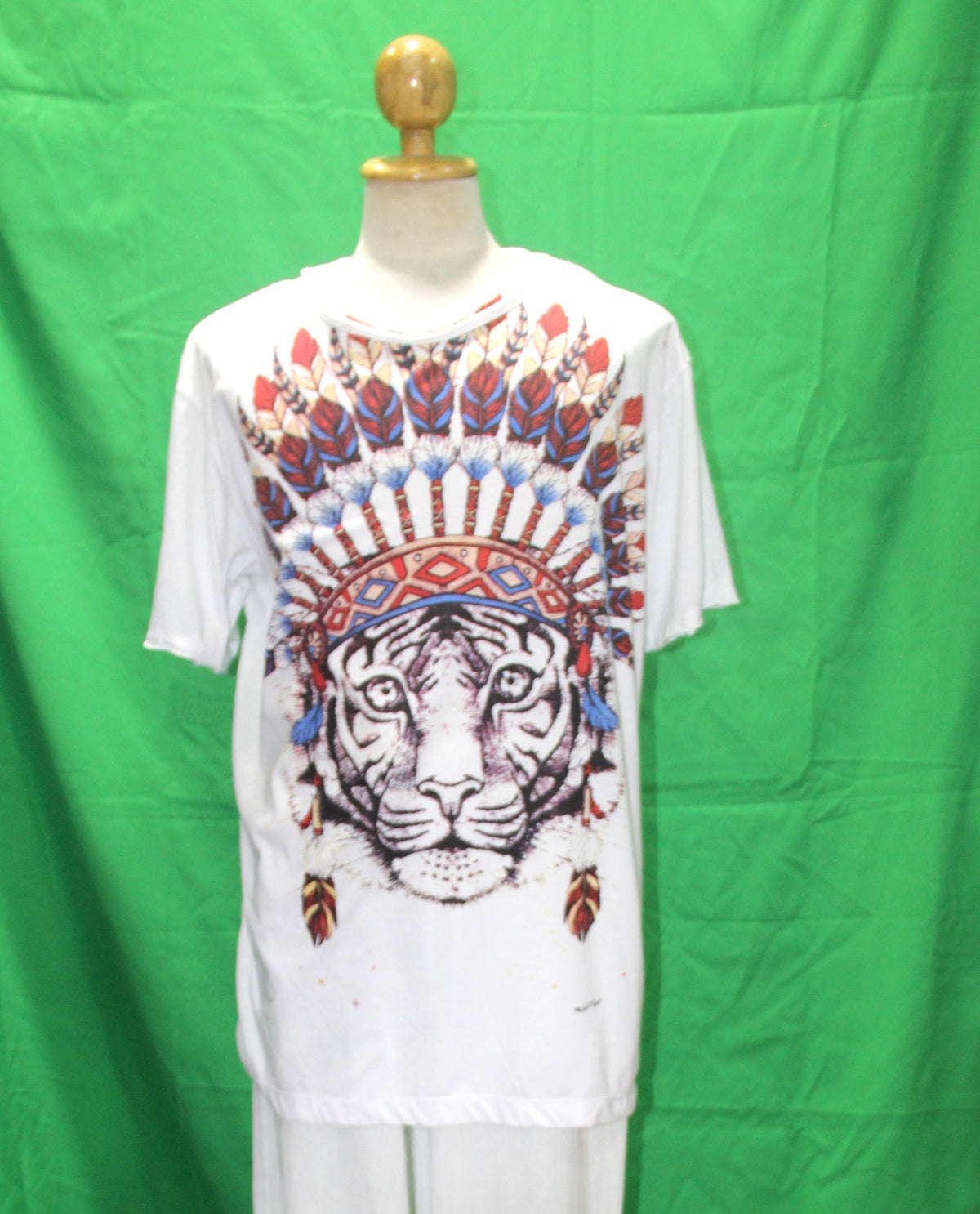White Tiger Feather Headdress from Thailand — original product view