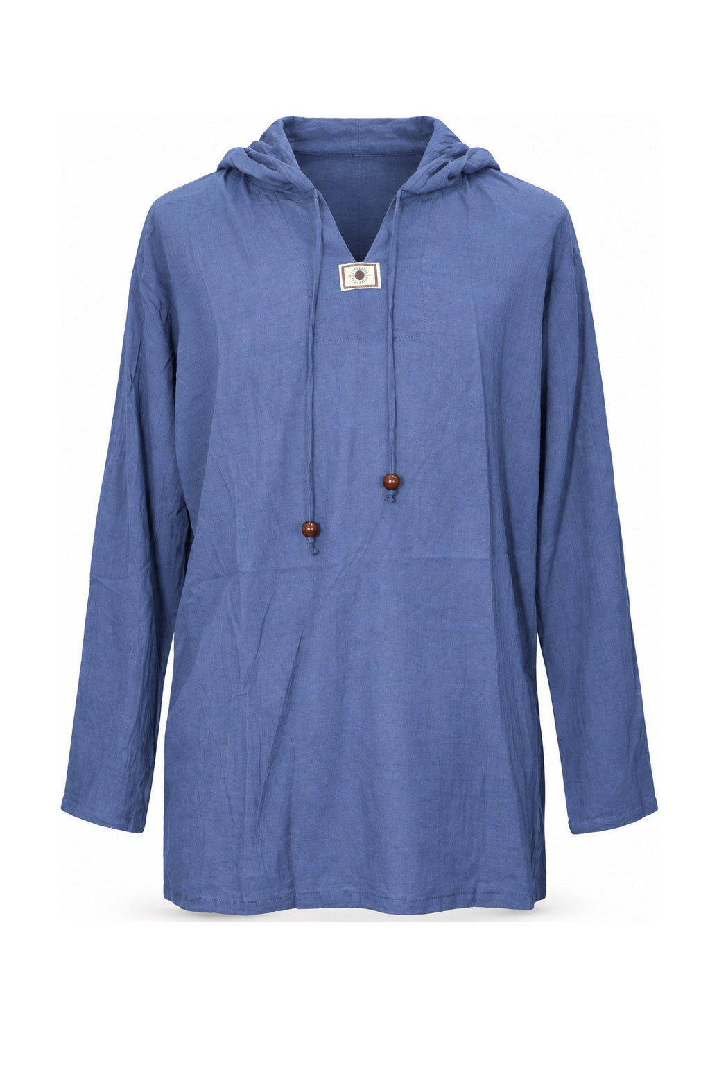 Long Sleeve Hoodie Sun on my Chest Shirt — ghost mannequin front view
