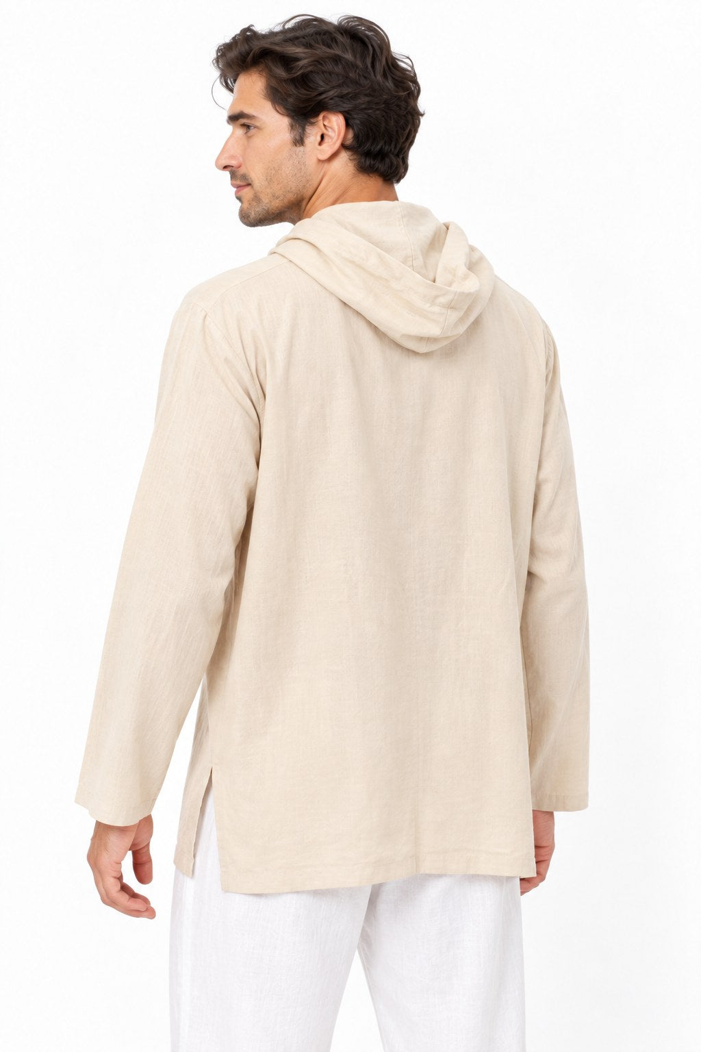 Long Sleeve Sun on my Chest Brown — three-quarter back view