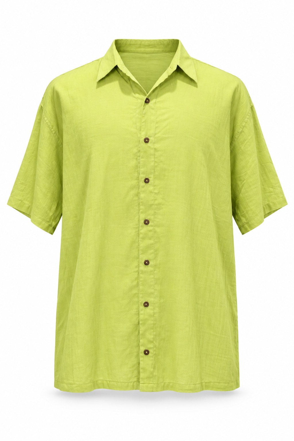 Lime Green soft baby cotton from Thailand — ghost mannequin front view