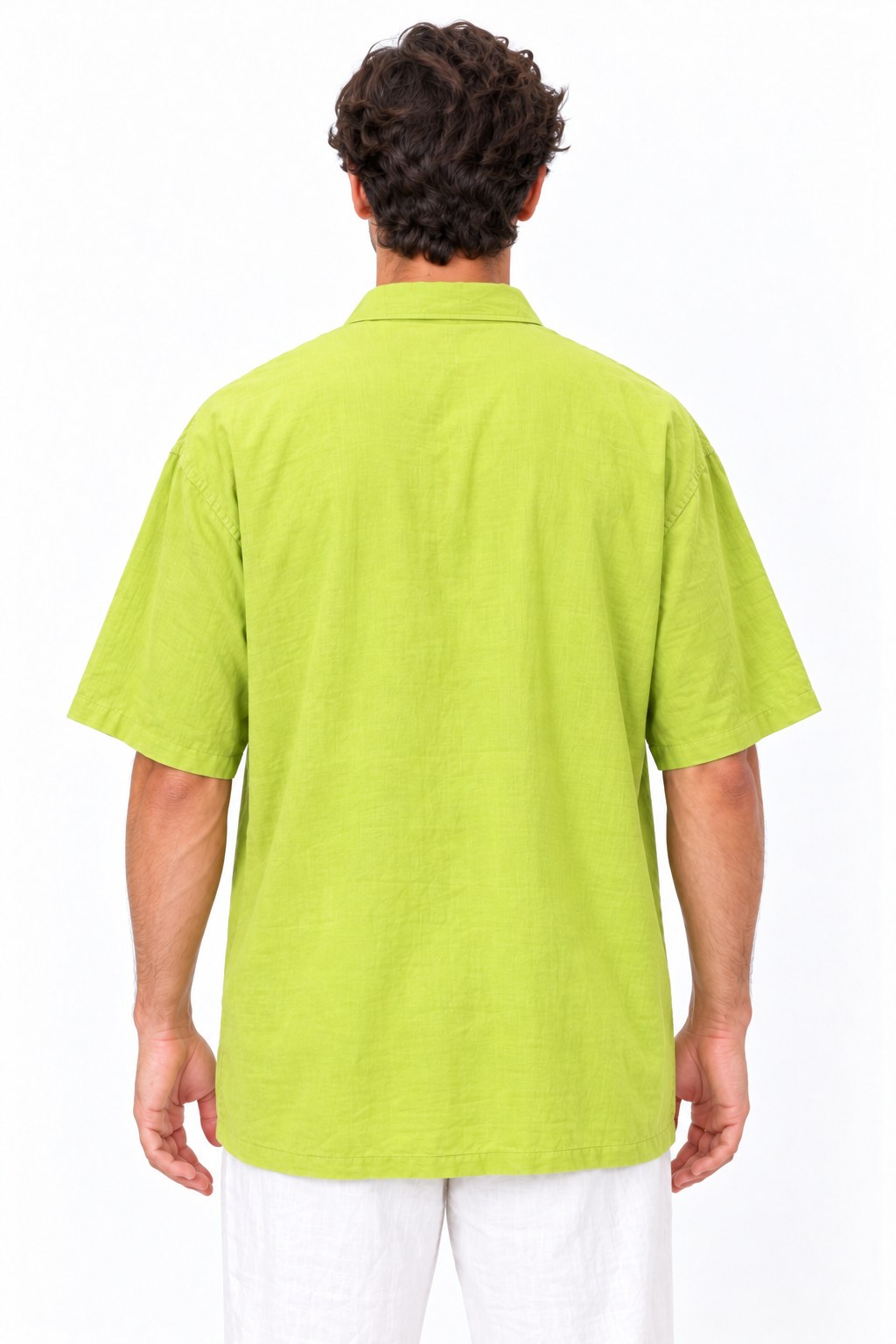 Lime Green soft baby cotton from Thailand — back view