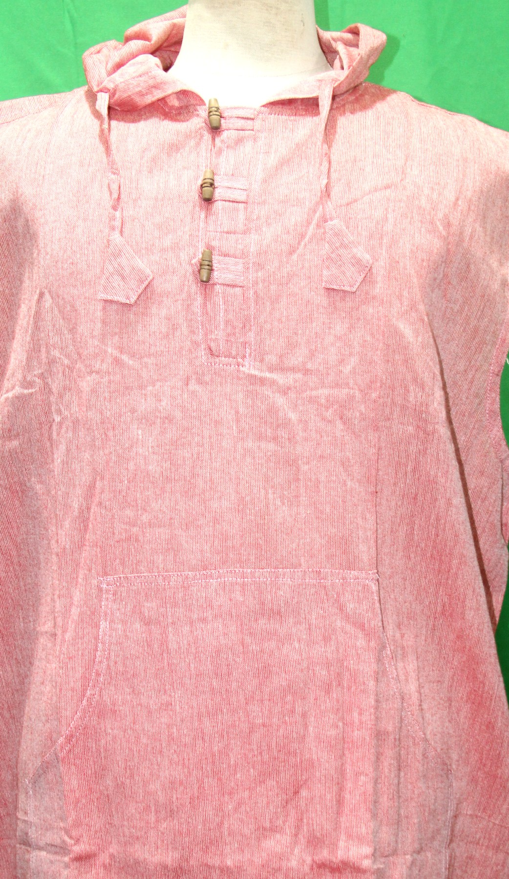 Cut Sleeves Baby Pink Color Kurta from Nepal — original product view