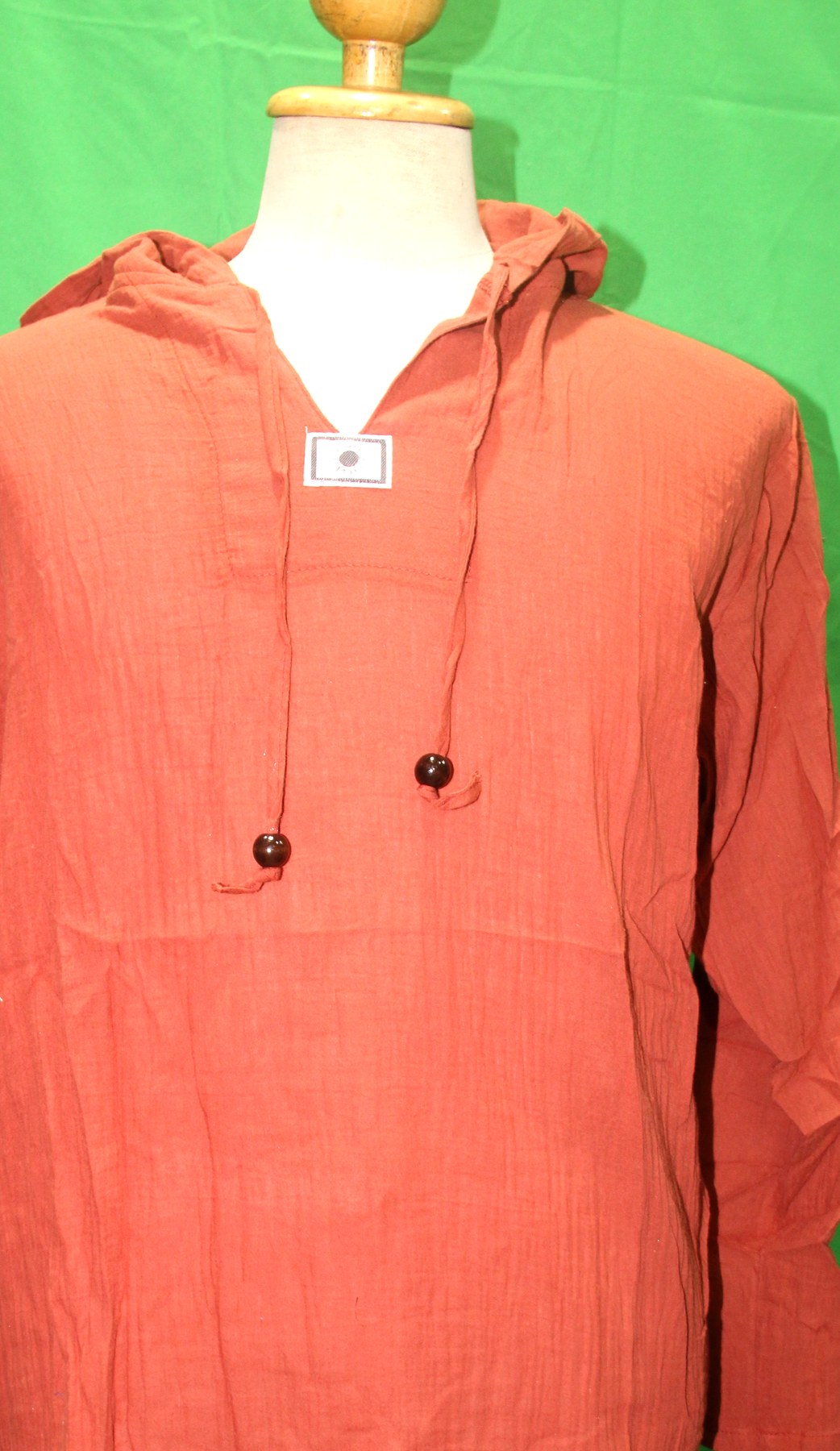 Full Sleeve Coral Orange with Hoodie from Thailand — original product view