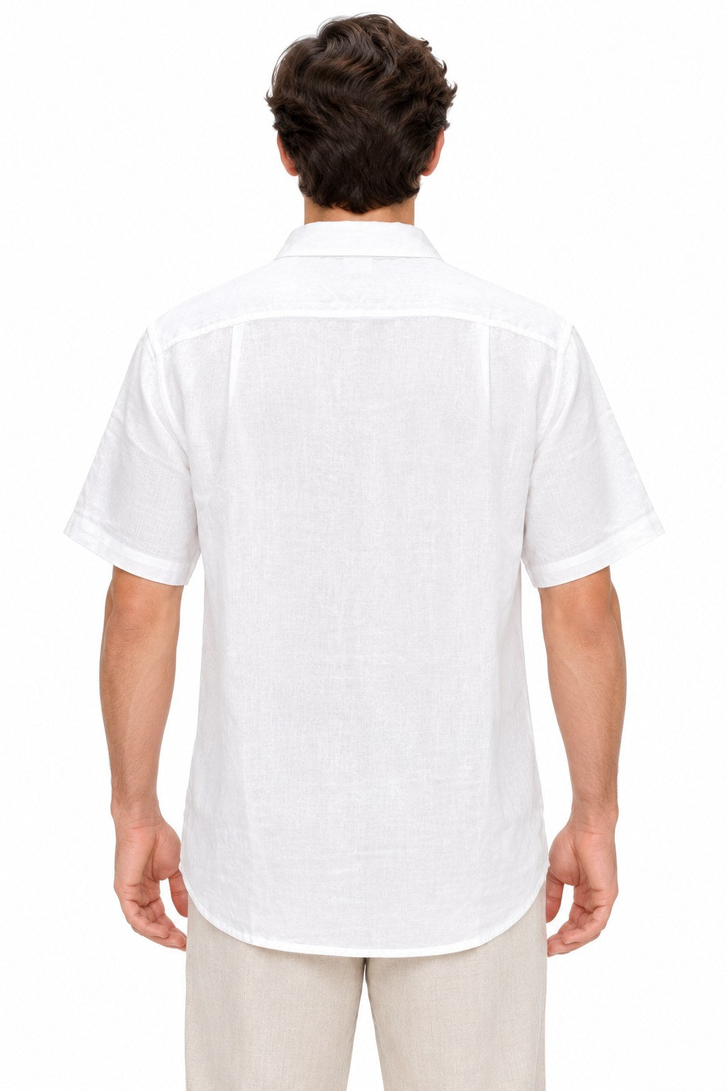 Pure White Shirt from Thailand — back view