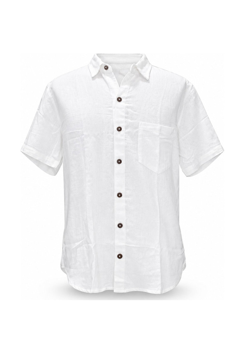 Pure White Shirt from Thailand — ghost mannequin front view
