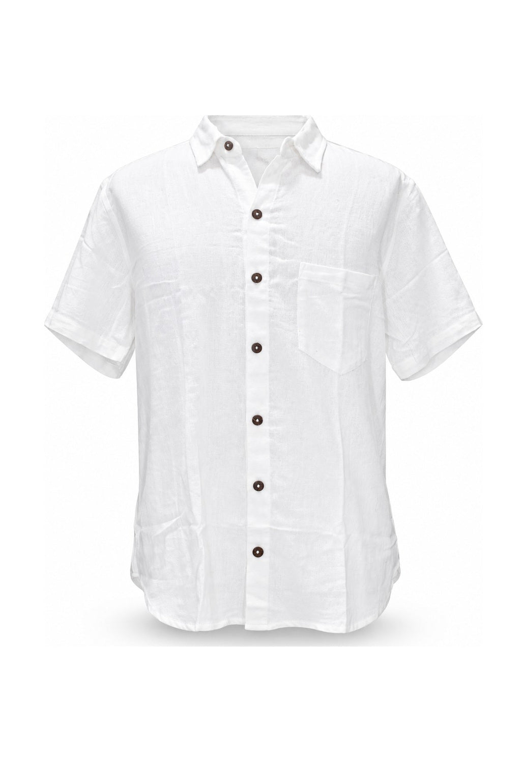 Pure White Shirt from Thailand — ghost mannequin front view