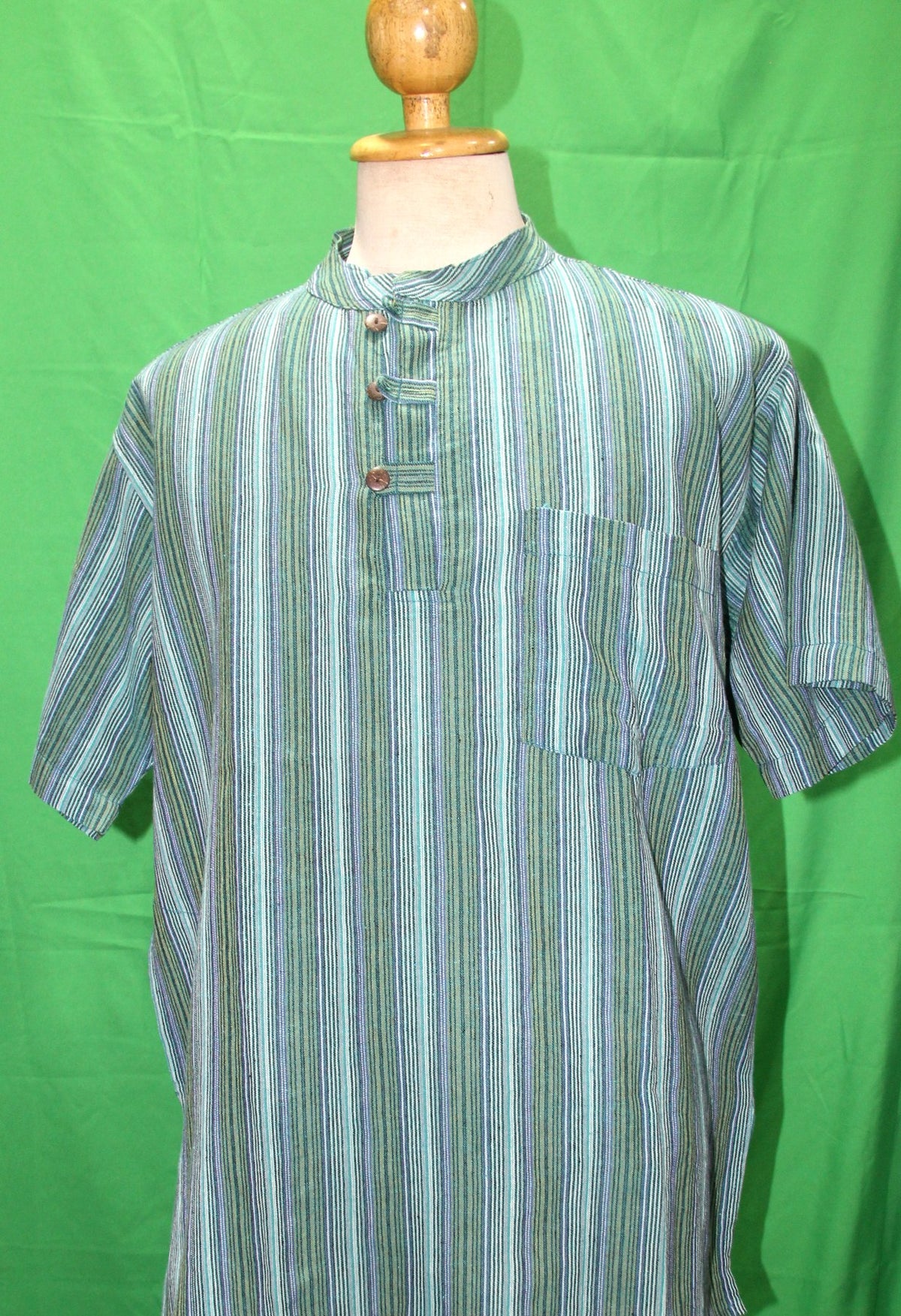 ShortSleeve with Green Lines from Nepal — original product view