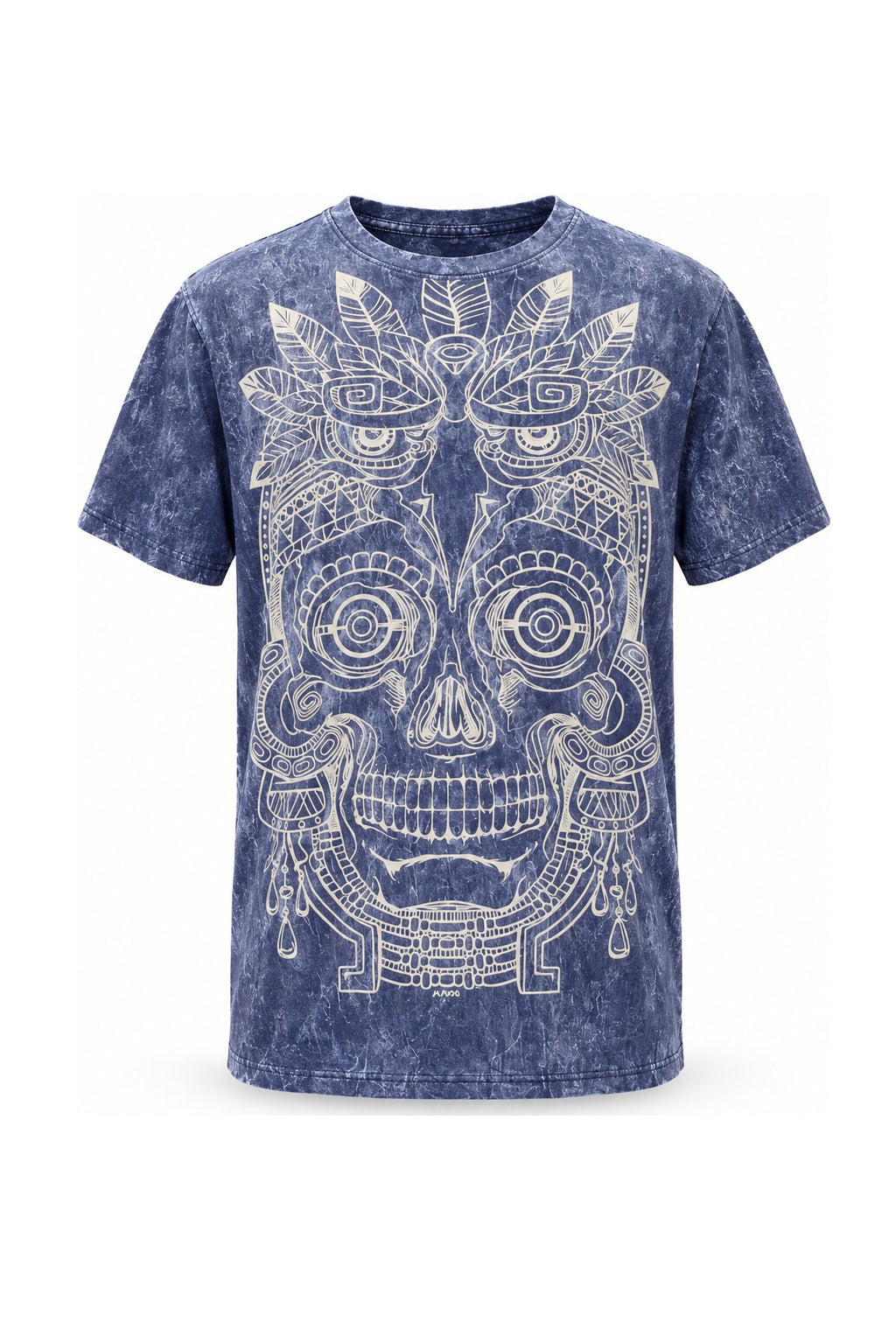 Skull with Leaf Hat — ghost mannequin front view